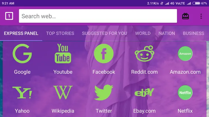 usa web browser android App screenshot 0